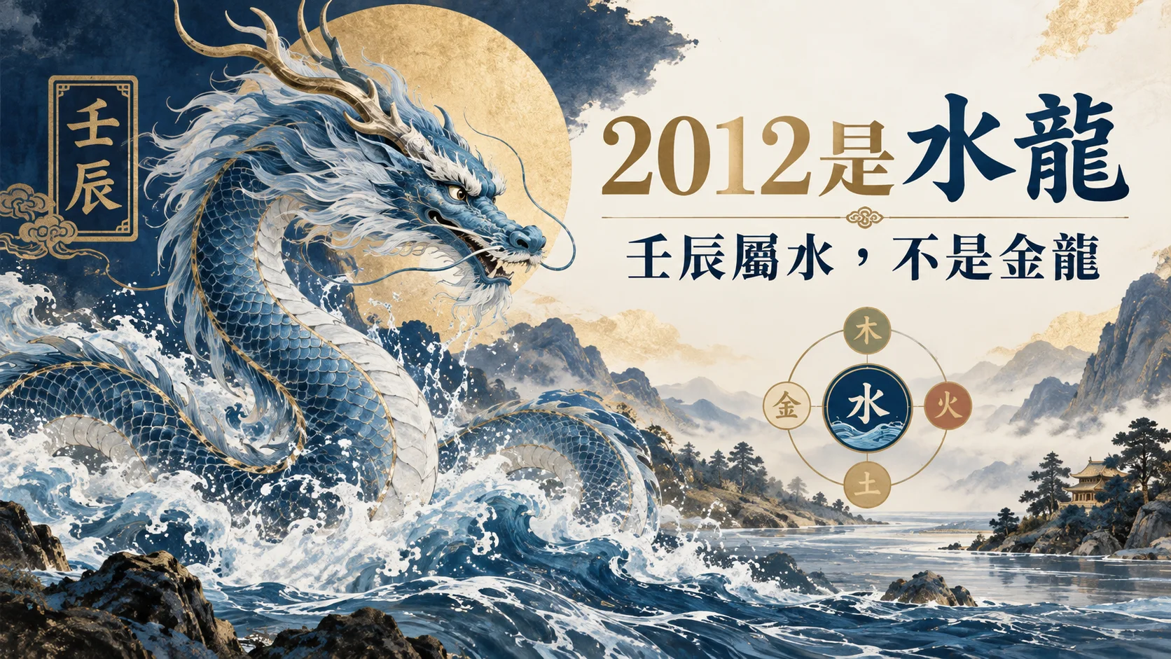 2012年出生是壬辰水龍不是金龍的五行解析