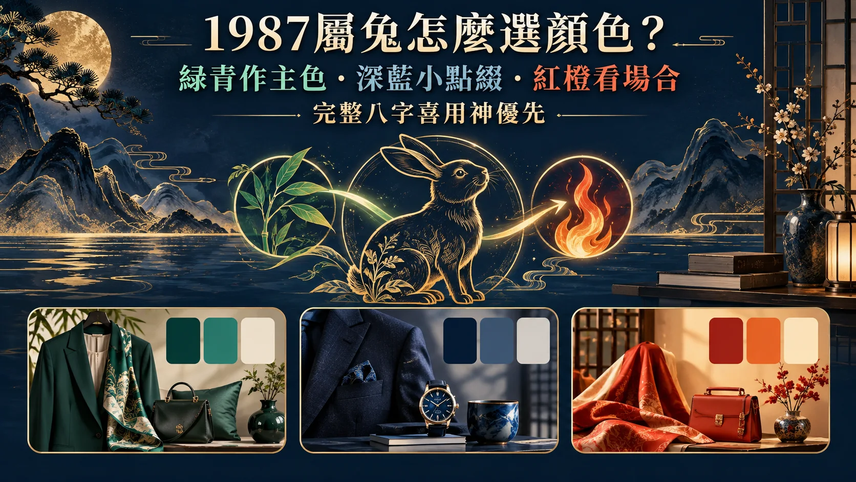 1987年屬兔依丁卯木火與八字喜用神選顏色
