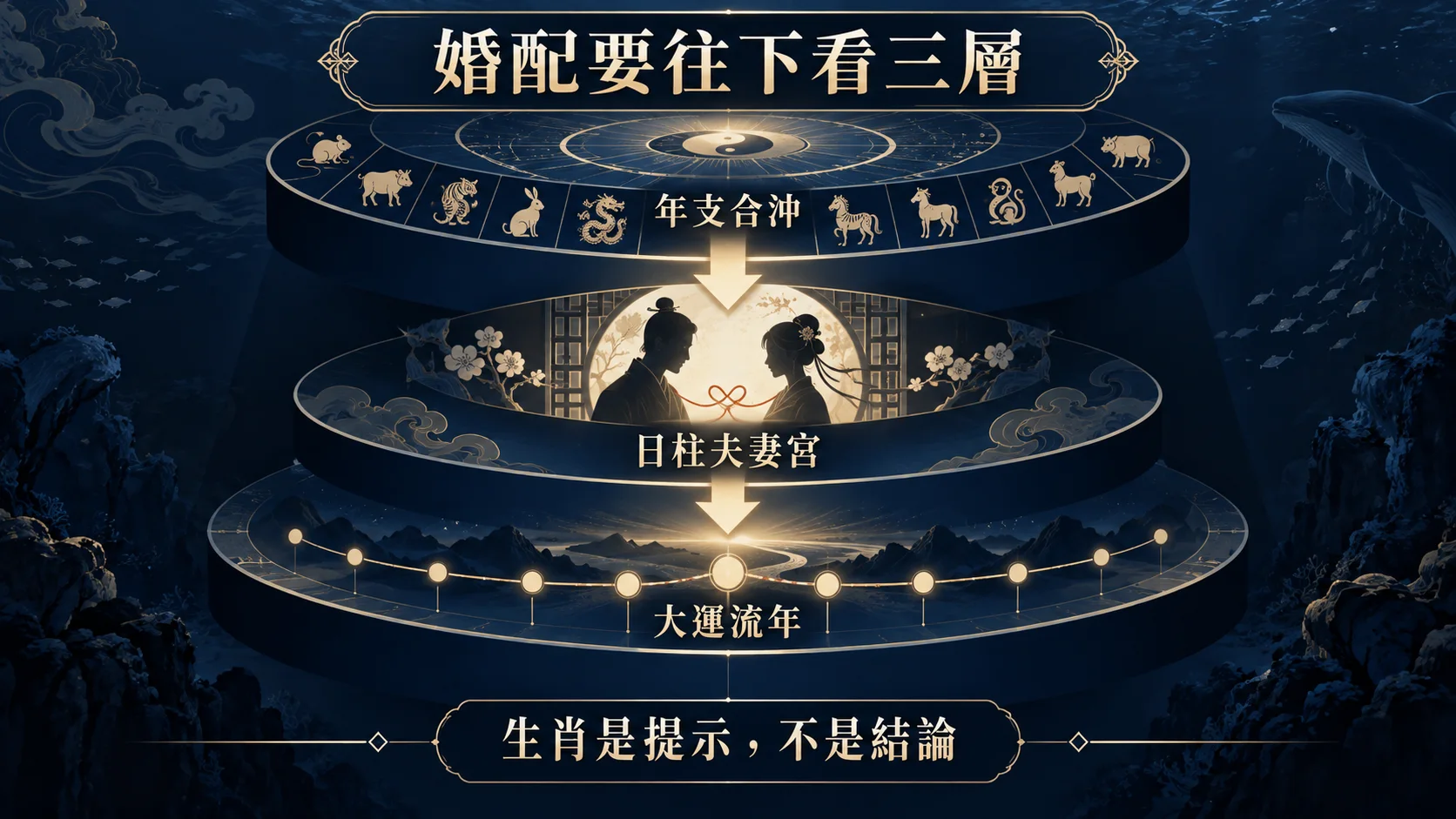 婚配從年支合沖日柱夫妻宮到大運流年的三層判斷