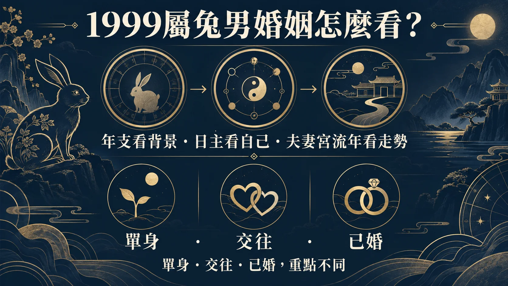 1999年屬兔男婚姻運需看日主夫妻宮與流年