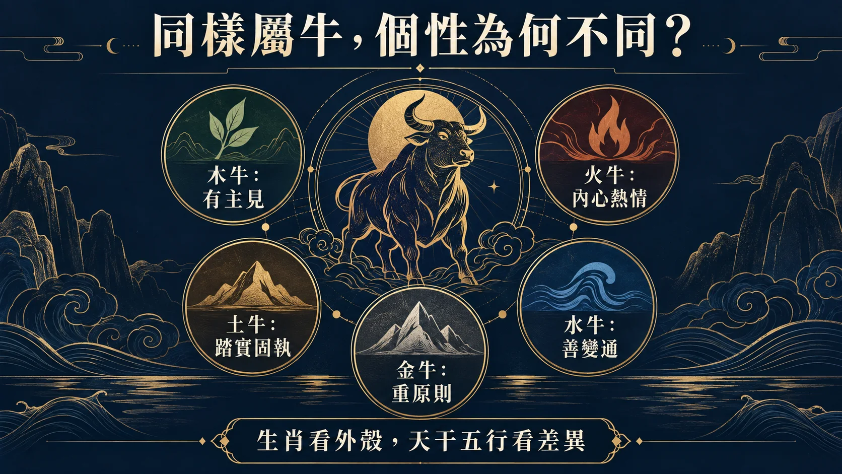 屬牛女生因木火土金水天干不同的五種性格差異
