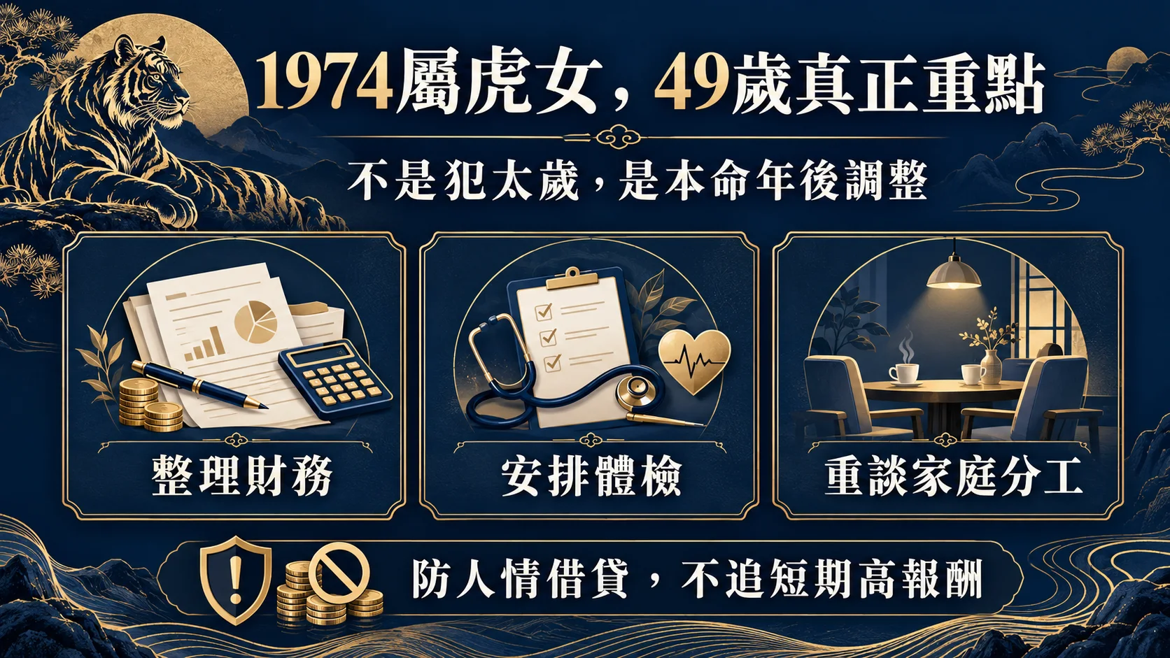 1974年屬虎女2023本命年後的財務健康家庭重點