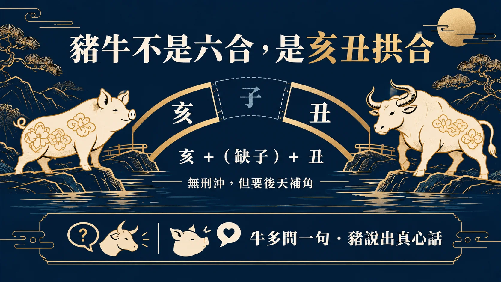 屬豬屬牛亥丑拱合缺子與溝通經營方法