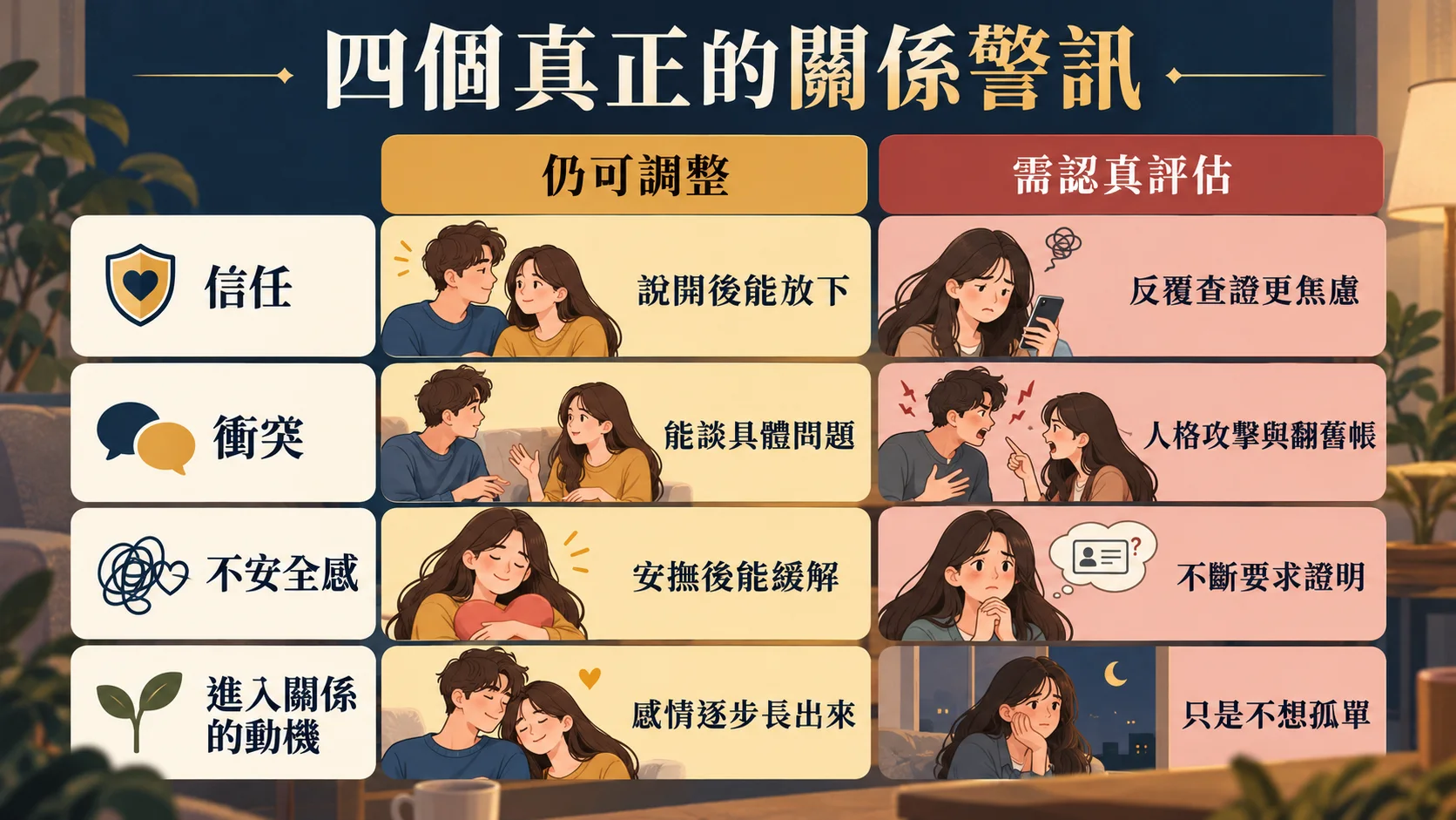 姓名緣分指數之外信任衝突不安全感與交往動機警訊圖